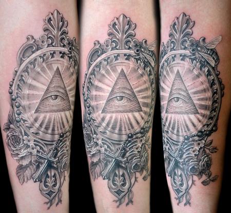 Nate Beavers - Illuminati Tattoo 